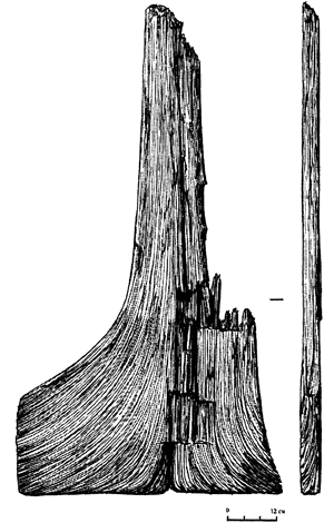 Рис. 29. Перо руля коча (поселение Имербукта)